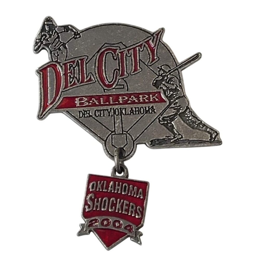 Vintage 2004 Little League Baseball Pin Del City Ballpark Oklahoma Shockers